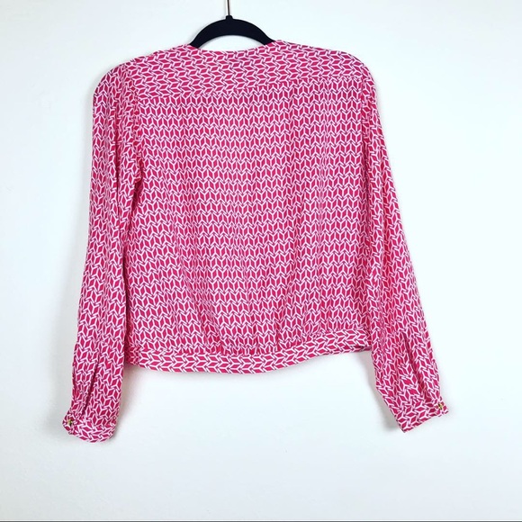 Worthington Coral Faux Wrap Long Sleeved Blouse MP - Picture 2 of 8